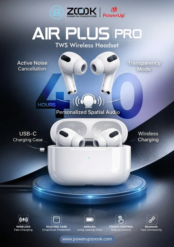 AIR PLUS PRO TWS WIERLESS HEADSET