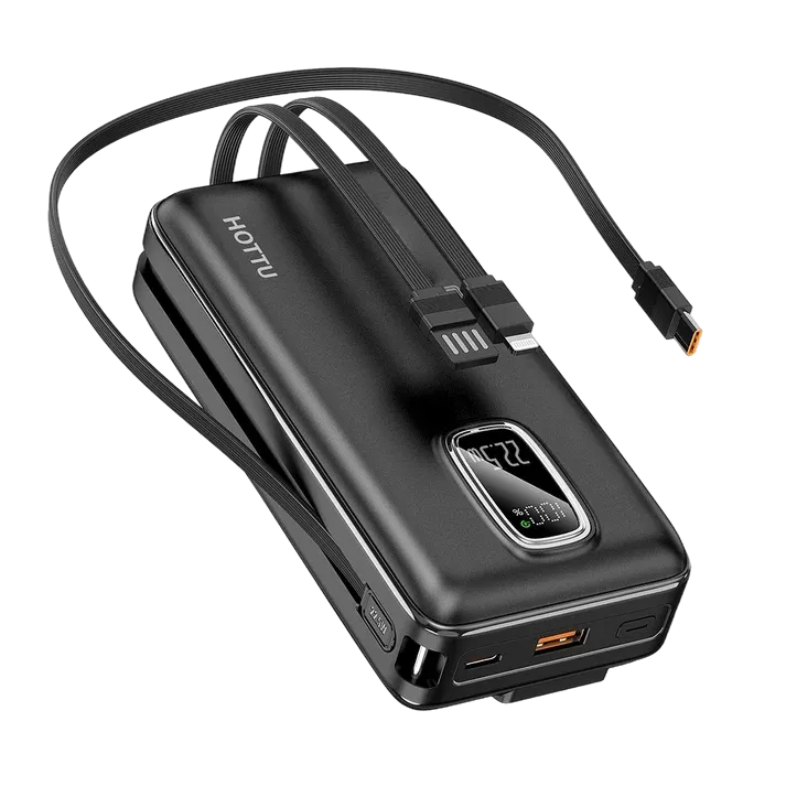 HOTTU HT47 Max Volt 30000mAh 22.5W Fast Charging Power Bank with Built-in Cable