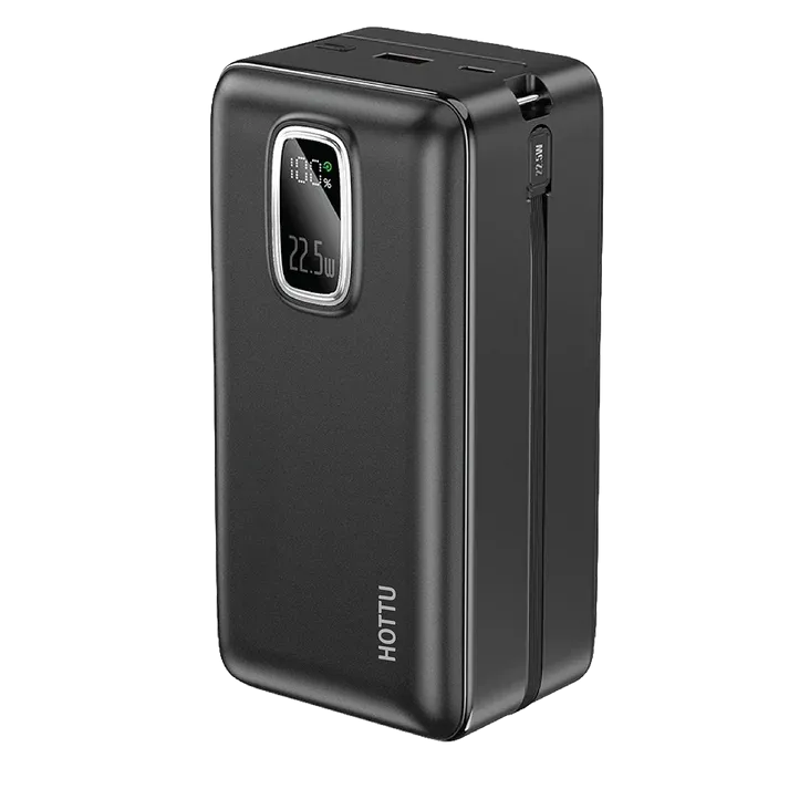 Hottu ht49 Power Stack 50000mAh 22.5w Fast Charging Bank with Built-in Cables