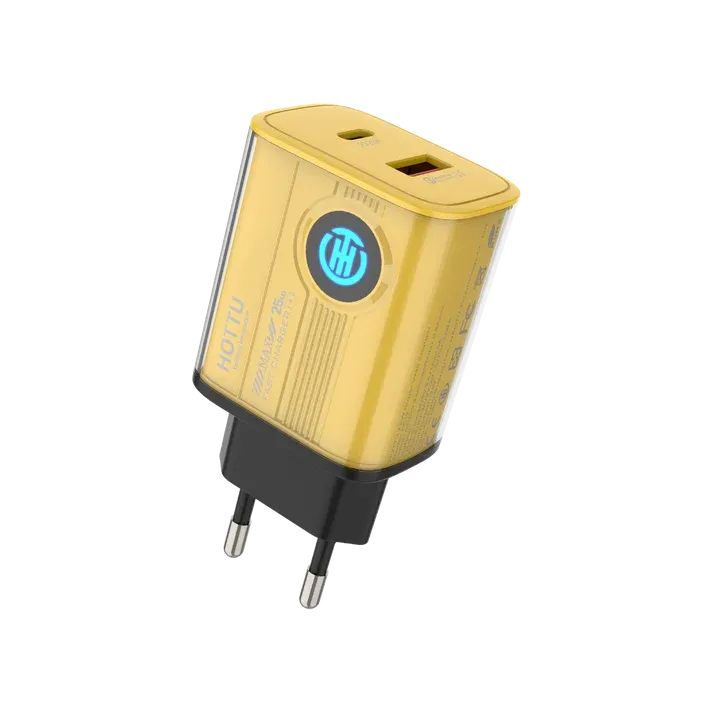 HOTTU FC17 25W Fast Mobile Wall Charger - USB Port, PD & QC3.0, Universal Compatibility