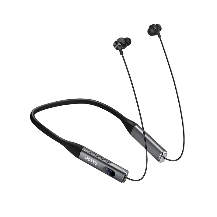 HOTTU NB05 Metalix Wireless Neckband – Bluetooth 5.3, 40H Playtime & Hi-Fi Sound
