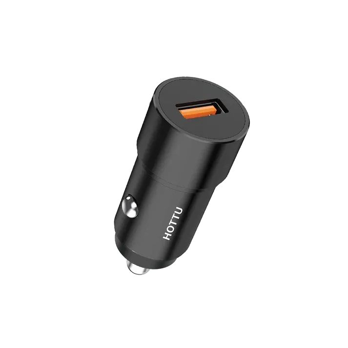 HOTTU CC06 Car Charger – 18W Fast Charging, Qualcomm 3.0 & Metal Body