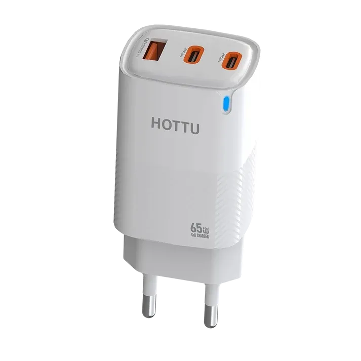 Hottu fc34 65w GaN Quick Charger Dual usb-c PD usb-a Fast Charging