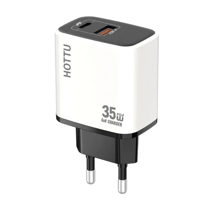 HOTTU FC52 USB-C Power Adapter – 35W Fast Charging & Dual Port Output