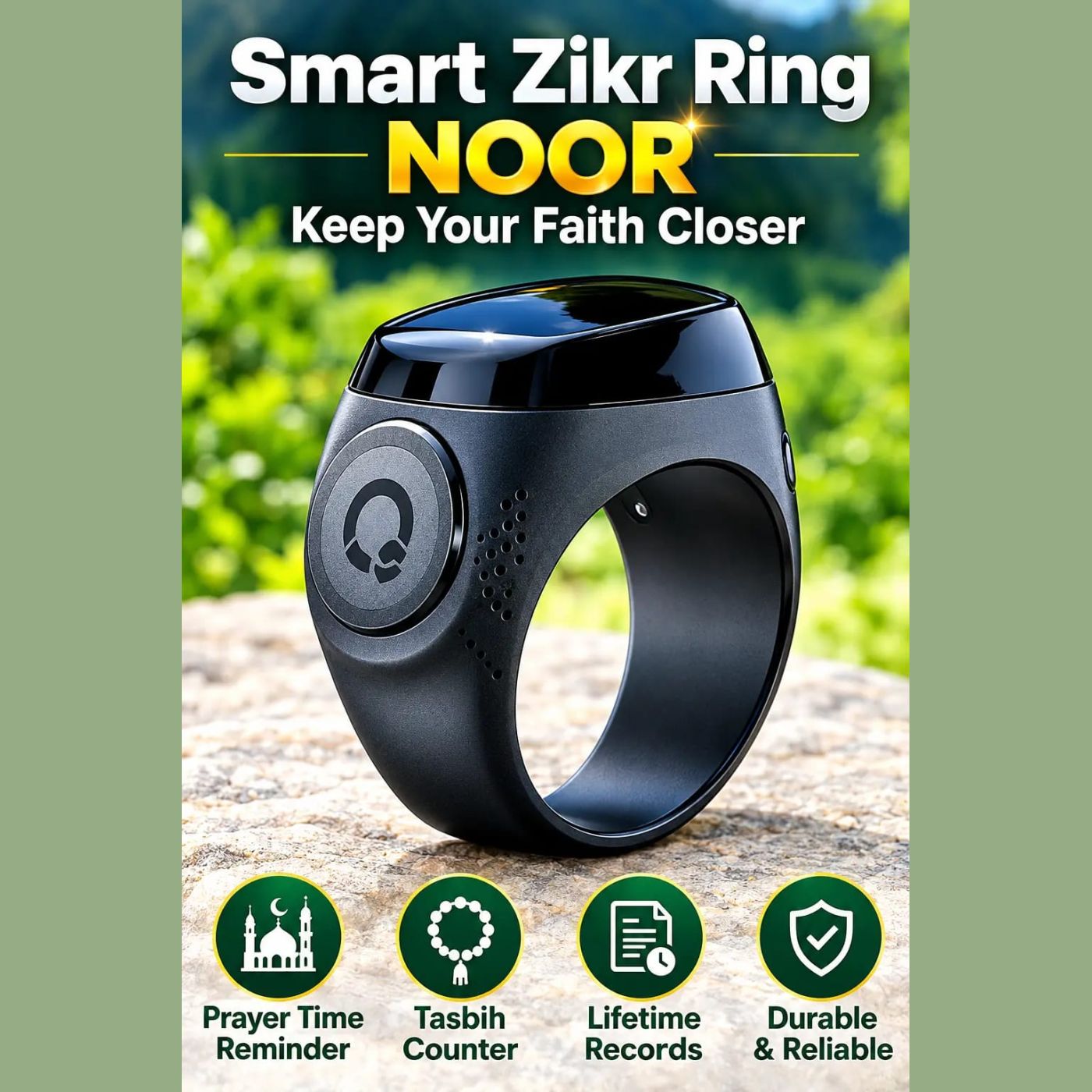 Digital Tasbih Counter Ring