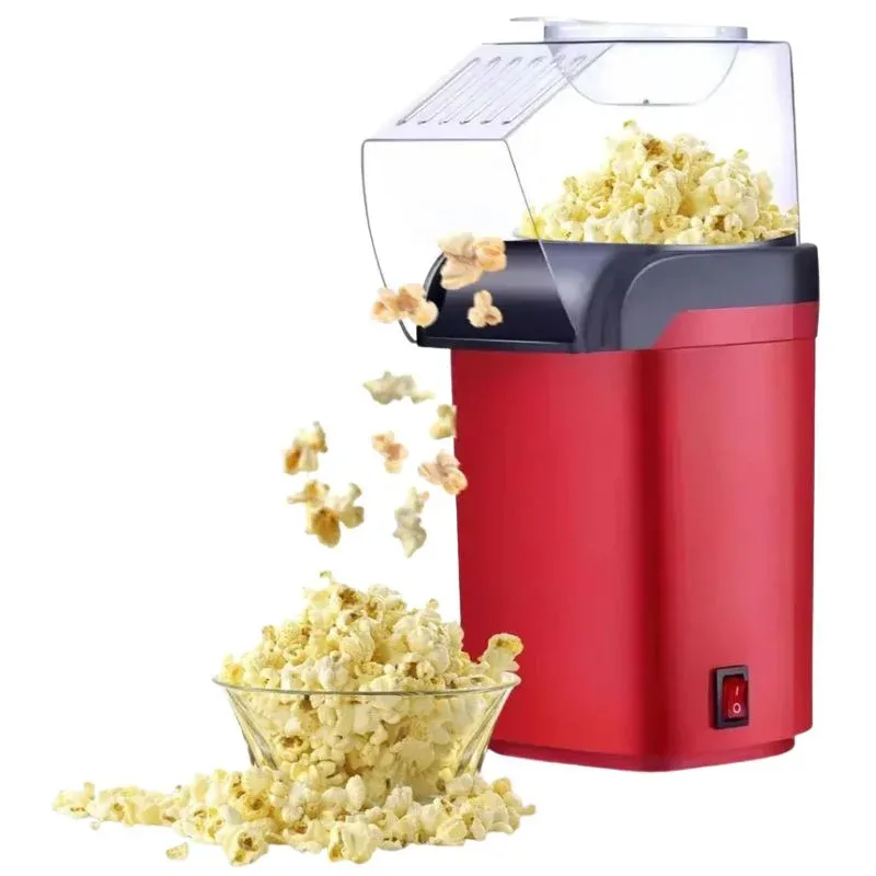 Oil Mini Popcorn Maker Hot Air Machine Electric Popper for Home Kids 1200w