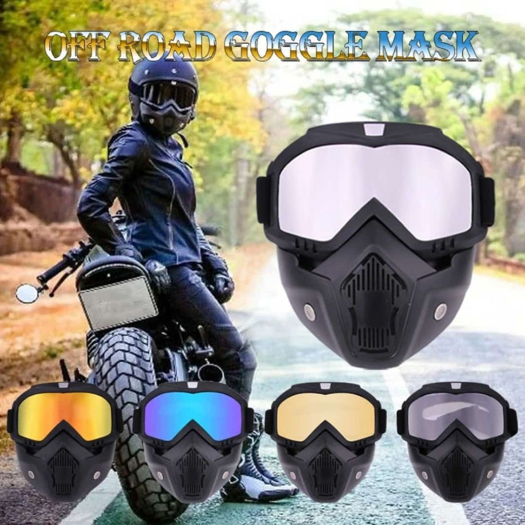 Motorcycle Protective Goggles Bike Face Mask, off Road Goggle multicolor