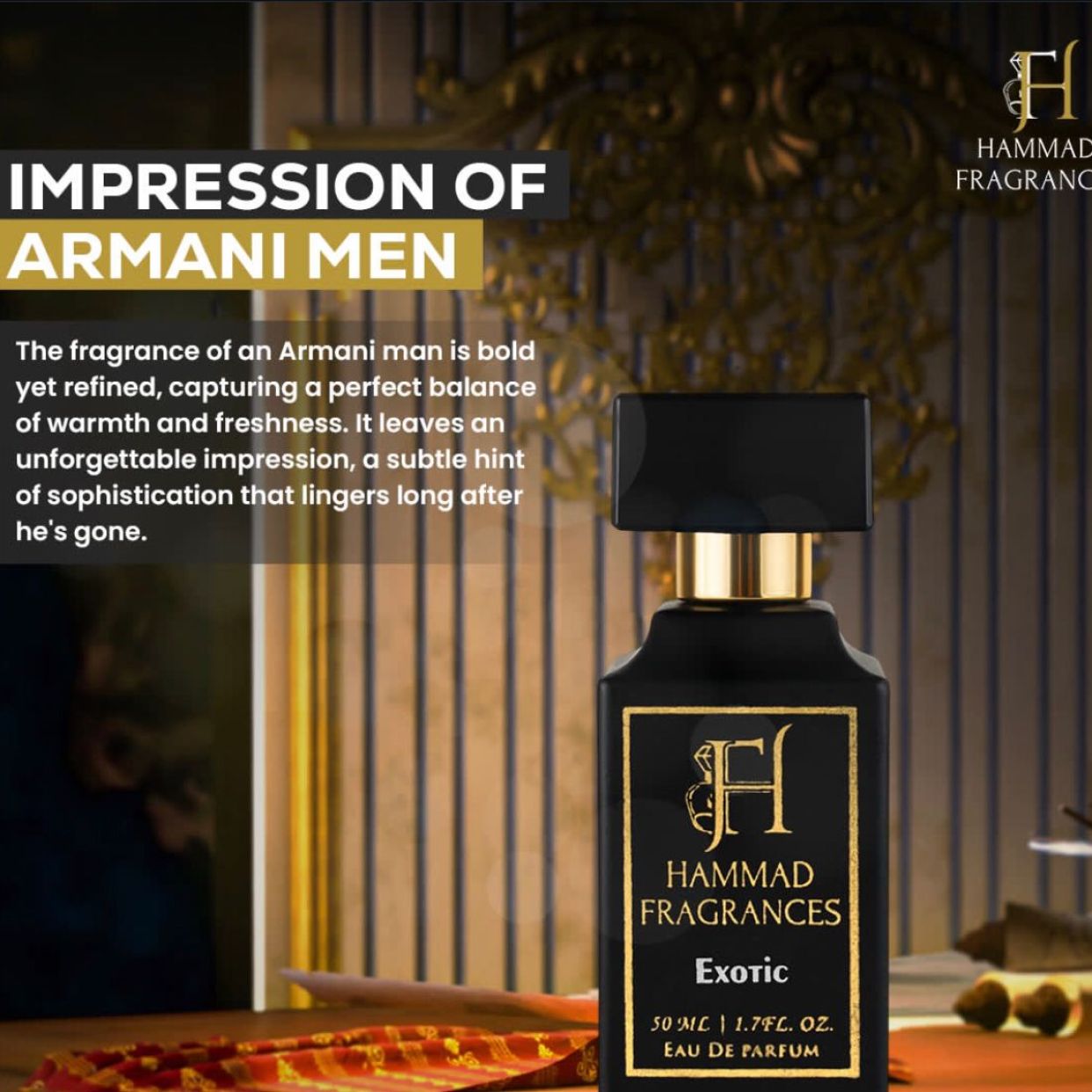 Hammad Fragrances With 6-8 hours long lasting Perfume For Men edp 50 ml Empire — photo 3