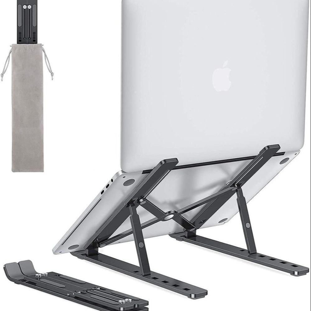 Plastic Laptop Stand Lightweight Durable Foldable Holder, Ergonomic Desk for Notebook MacBook — photo 2