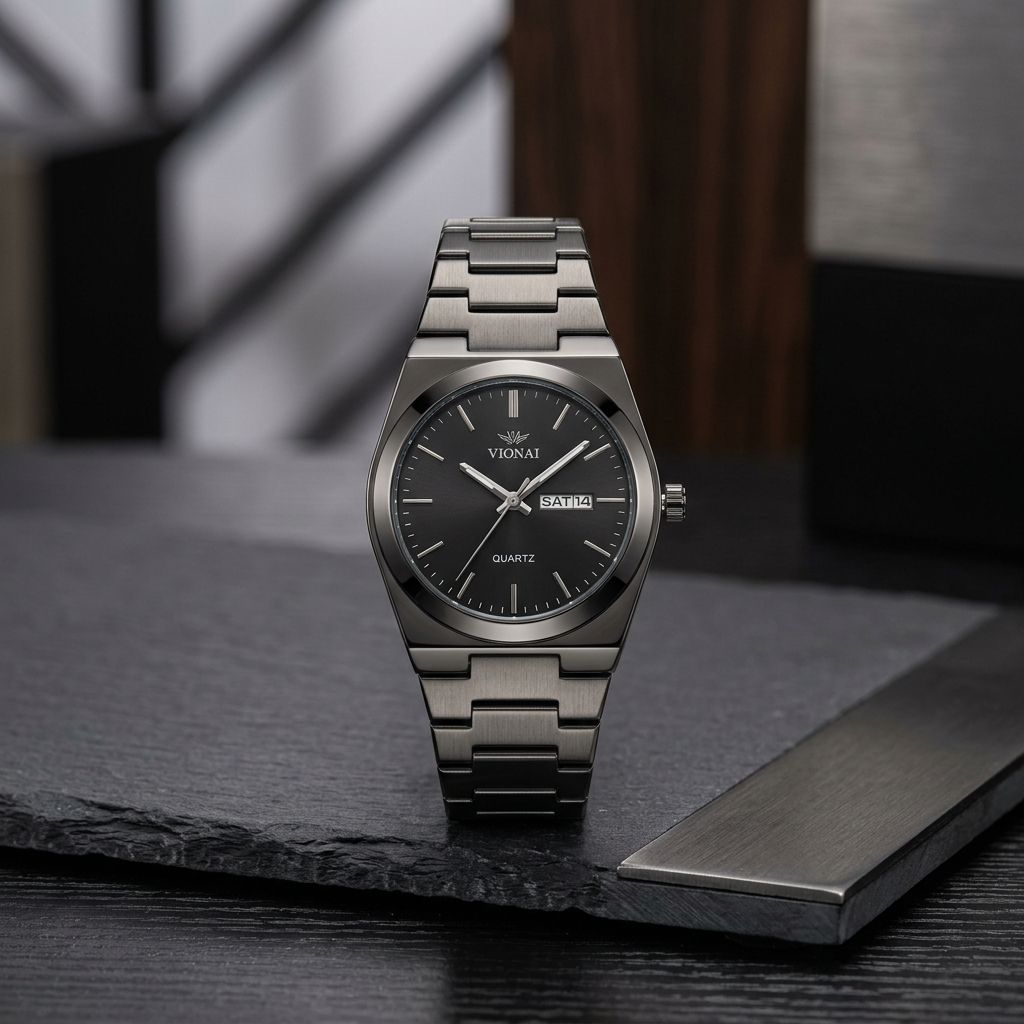 Wokai Stainless Steel Waterproof Men’s Watch Stylish Durable Wristwatch for Everyday Wear Black — photo 2
