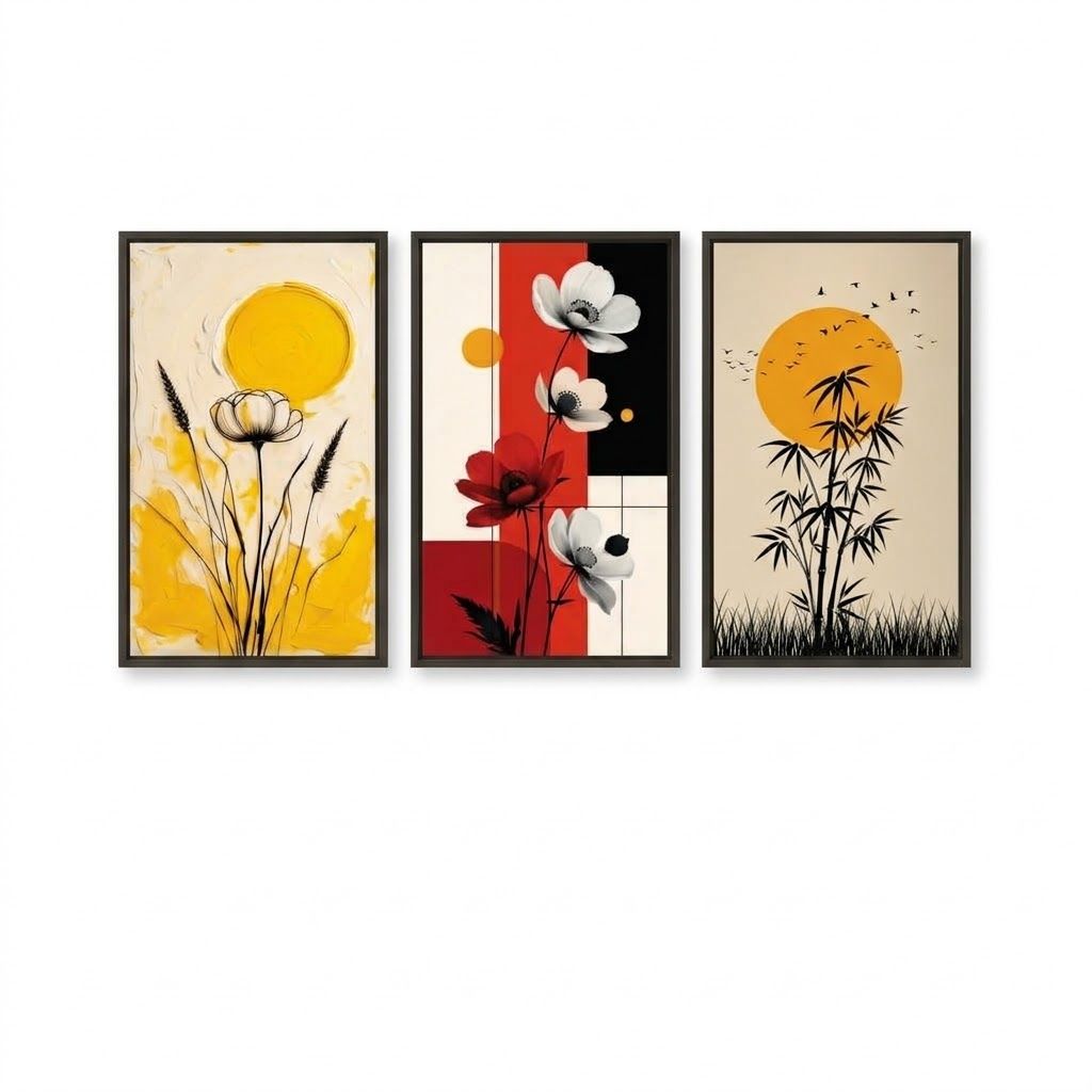 Set of 3 Wall Art Photo Tiles Home Decor Accessory Designed For Interior Styling And Daily Living Space Routine Size: 8x11 — photo 2