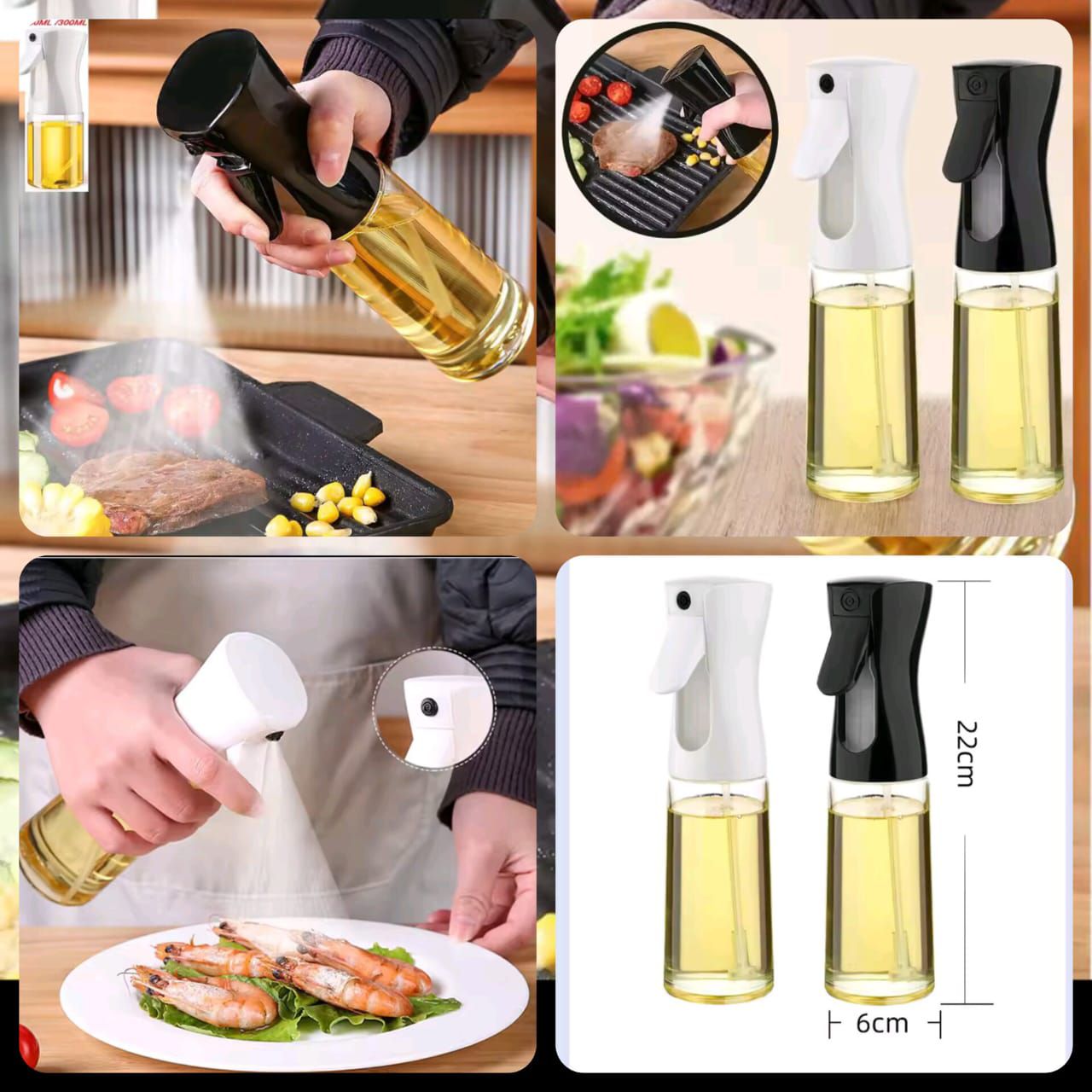 Spray Edible Oil Bottle 300ml – Kitchen Mister & Cooking Dispenser — photo 2