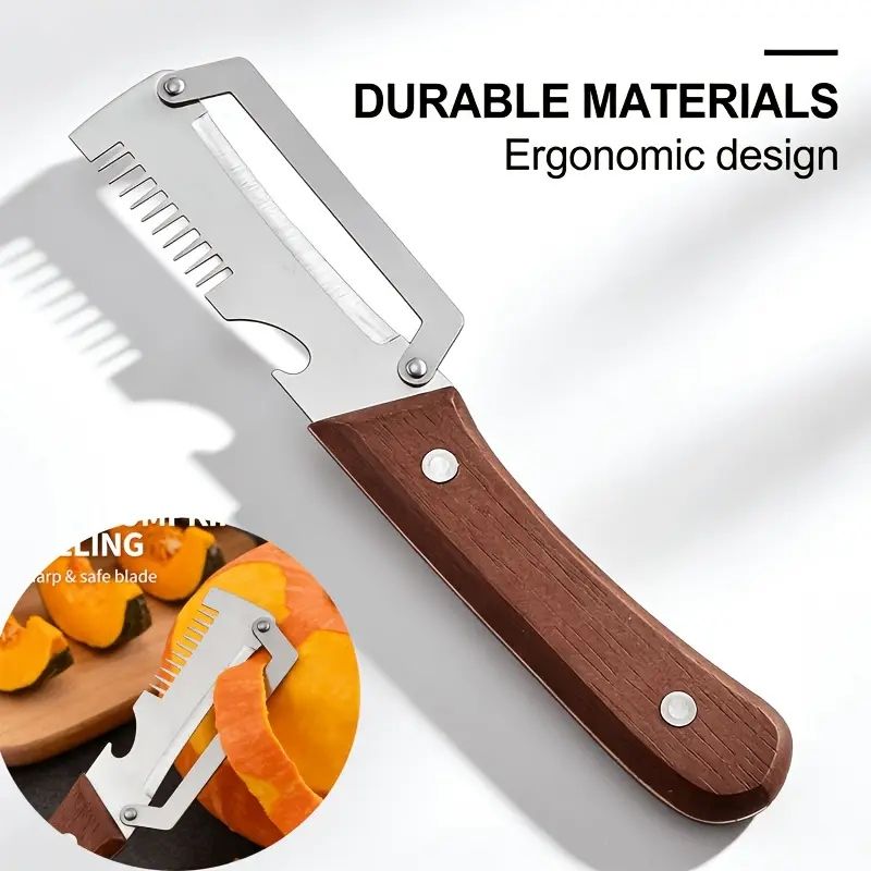 3 In 1 Peeler Knife Stainless Steel Kitchen Tool Designed For Food Preparation And Daily Cooking Routine — photo 2