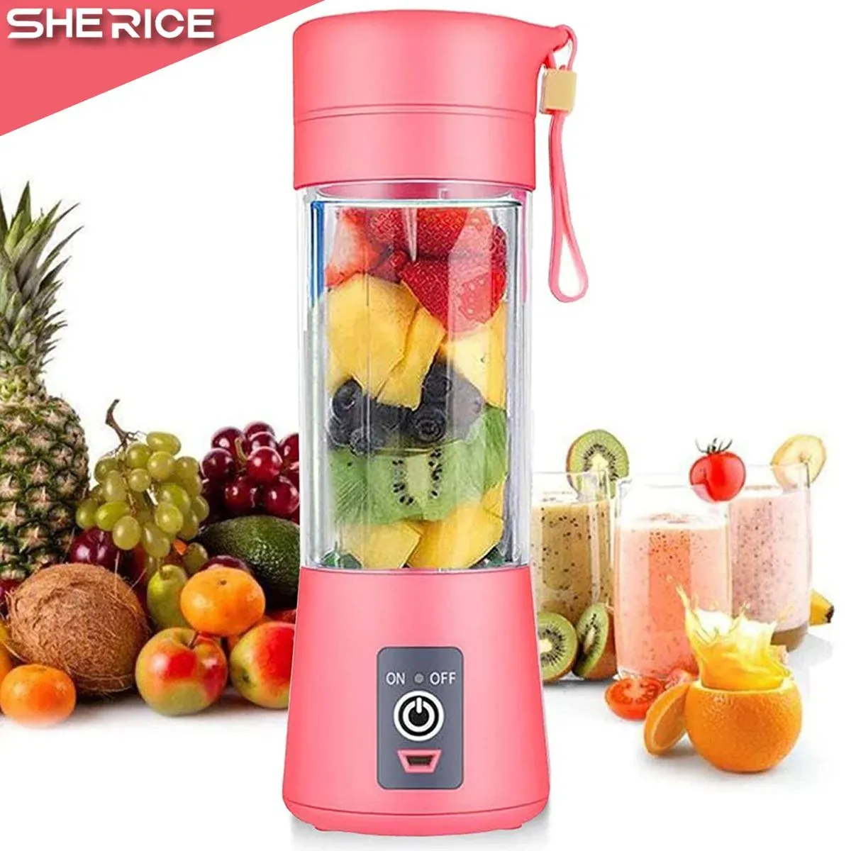 Juicer Blender 6 Blade Portable Fruit