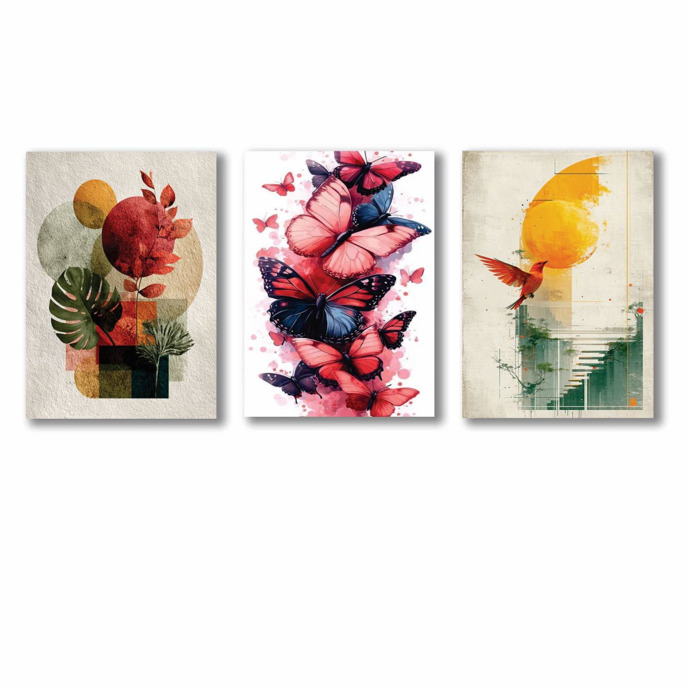 Set of 3 Premium Wall Art Photo Tiles – Modern Home Decor Sets — photo 2