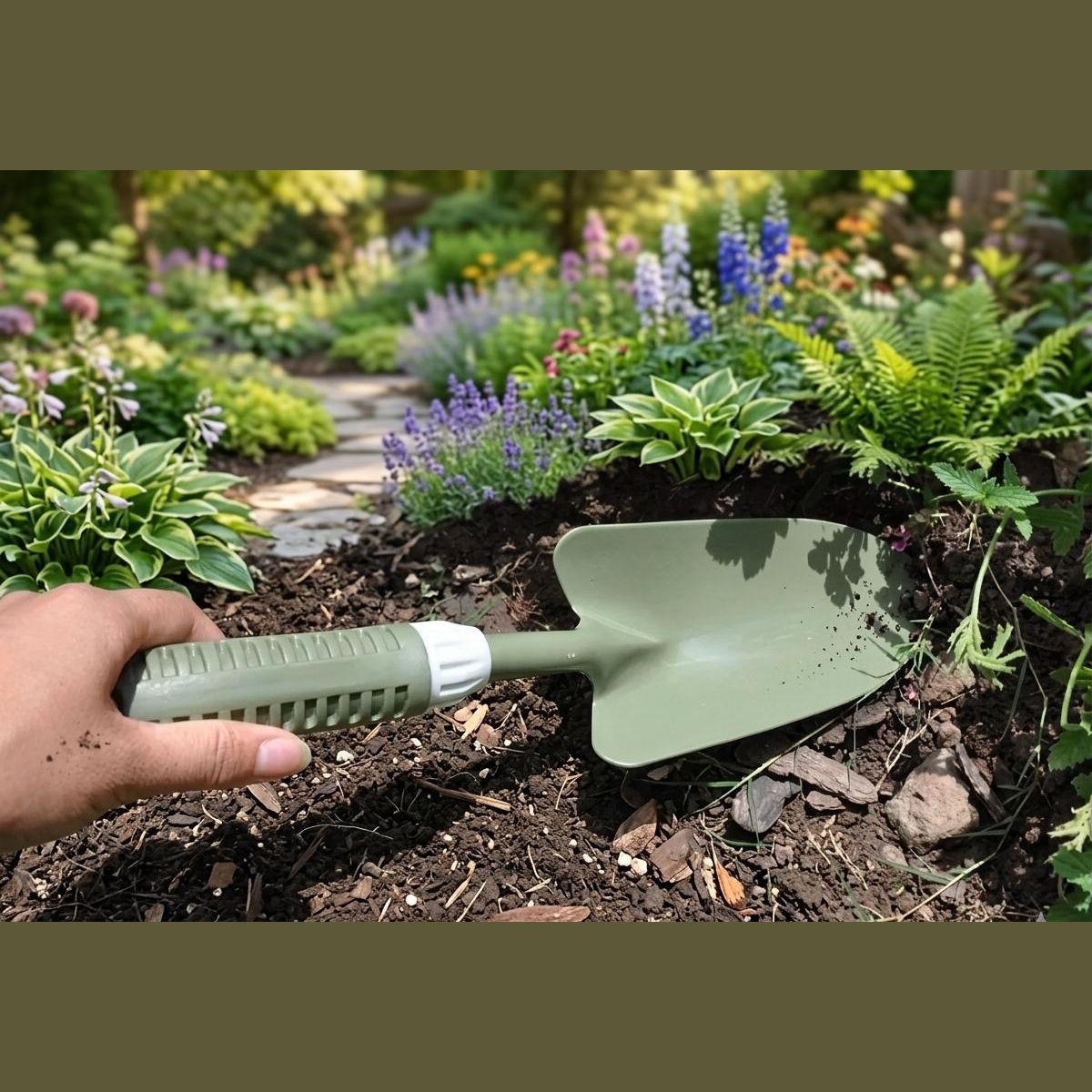 GreenPro Gardening Hand Trowel – Heavy Duty Digging Shovel with Comfortable Anti-Slip Grip Handle