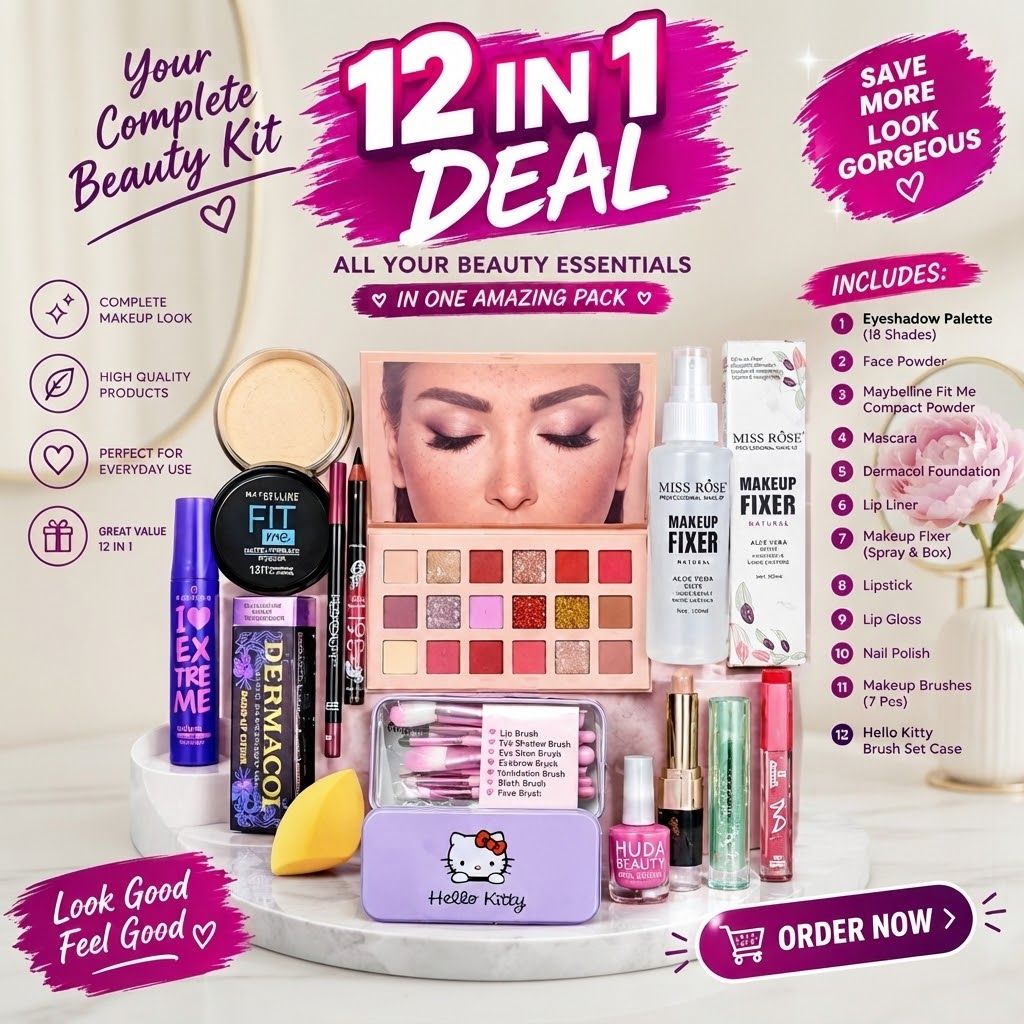 12-in-1 Makeup Deal – Comprehensive All-in-One Professional & Everyday Cosmetic Kit — photo 2