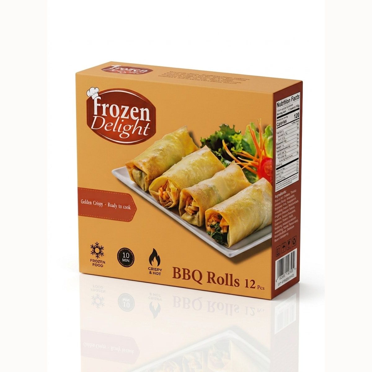 BBQ Rolls, Pack of Frozen Snacks
