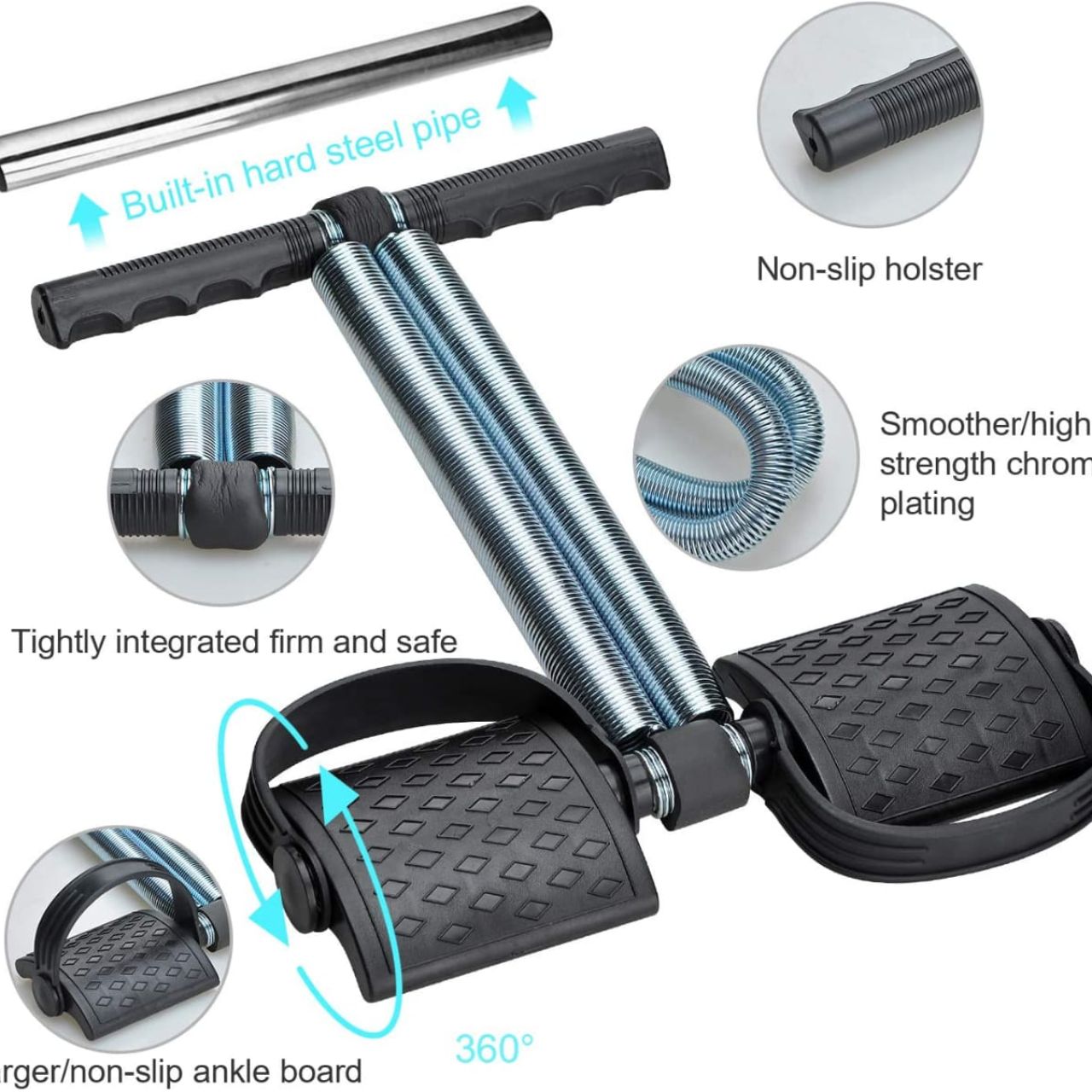 Tummy Trimmer Double Spring Heavy Duty Fitness Equipment Portable Workout Machine For Home Gym Exercise — photo 3