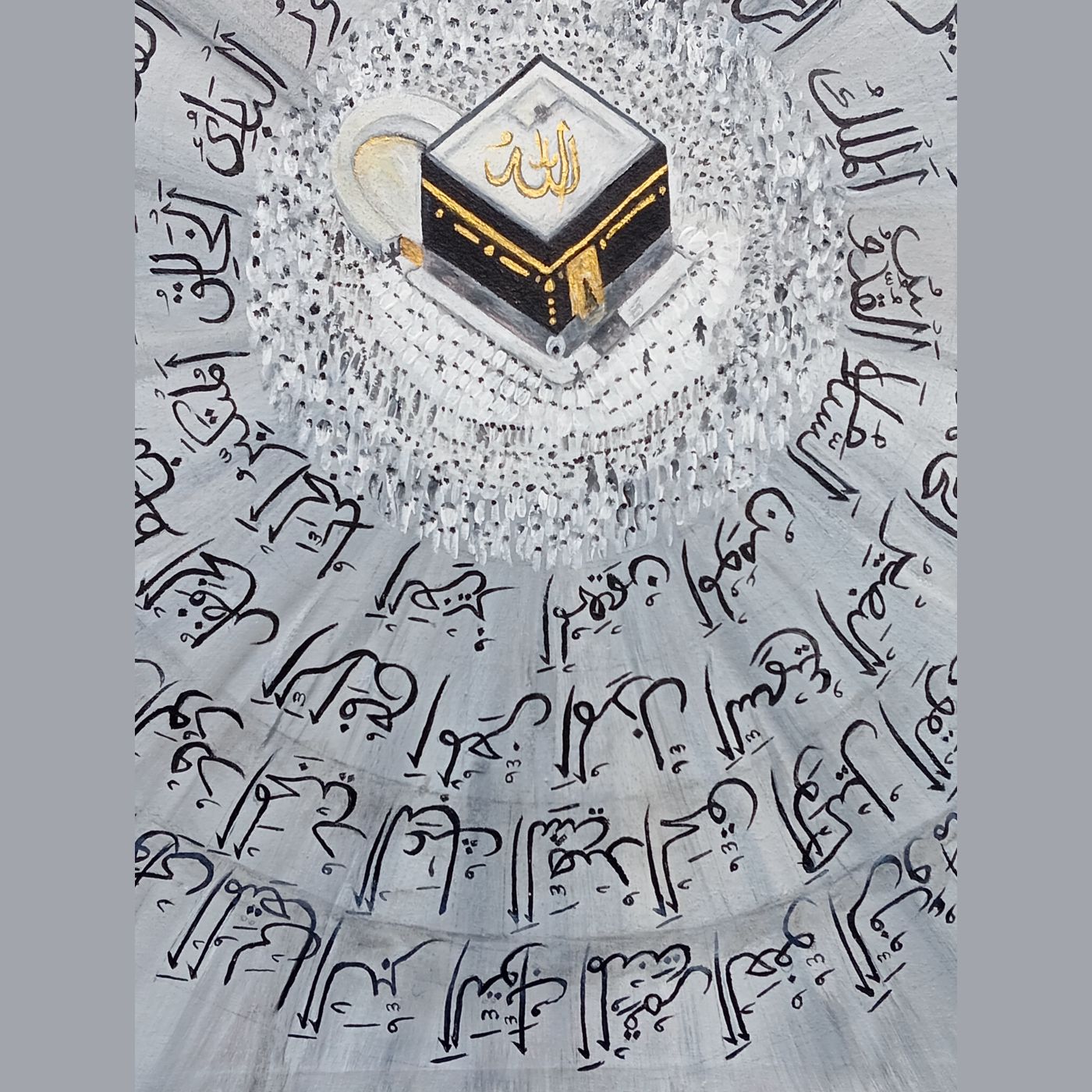 Tawaf Asma-ul-Husna 24×36" acrylic painting, Ready to Hang. — photo 4