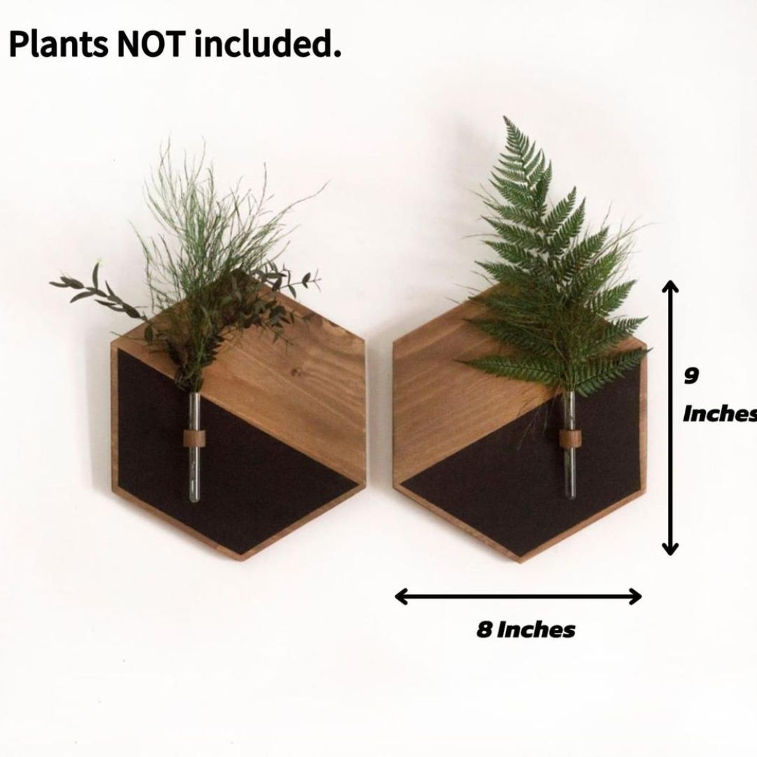 MDF Wooden Wall Planters, Black and Brown Home Decor — photo 2