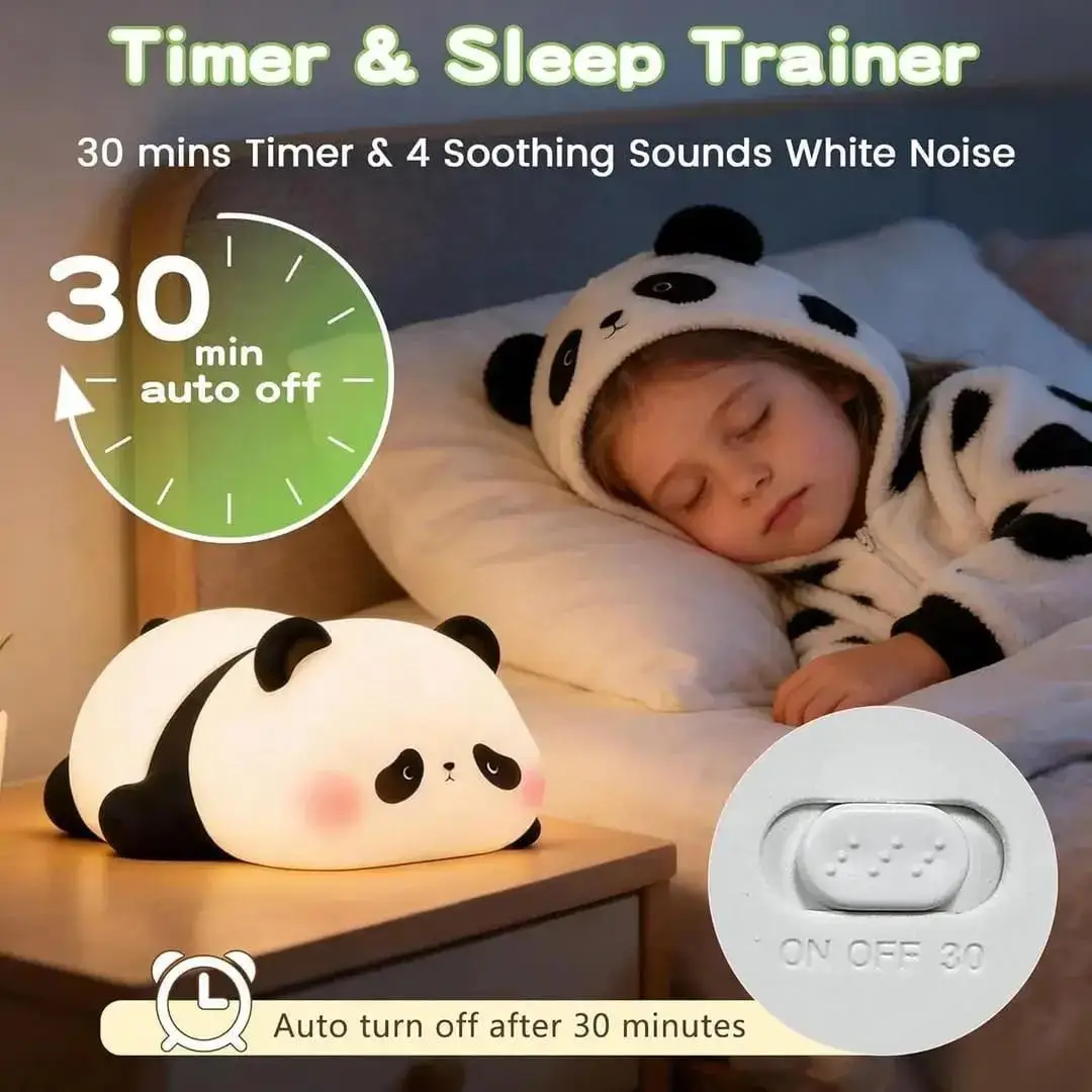 Rechargeable Panda Table Lamp, Cute LED Desk Light — photo 3