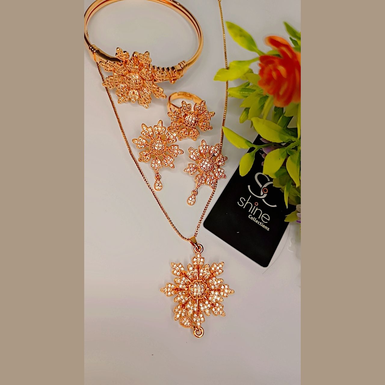 Gold Platted Zarcoon jewelry set — photo 2