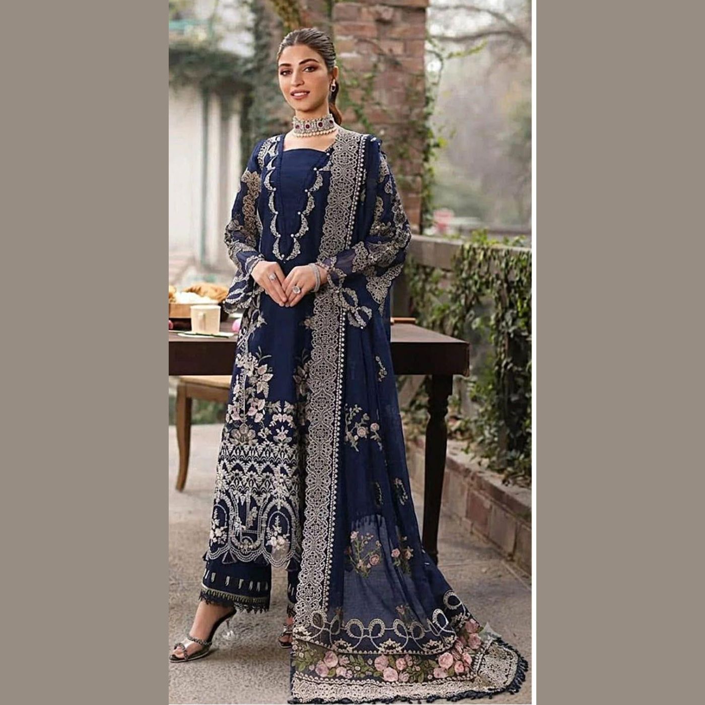 Dhannak Unstitched Suit, Winter Fabric — photo 2