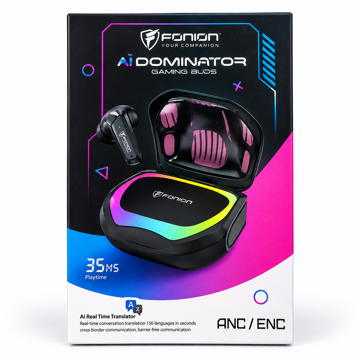 FONION AI Dominator Gaming Buds – Wireless Earbuds with ANC/ENC — photo 2