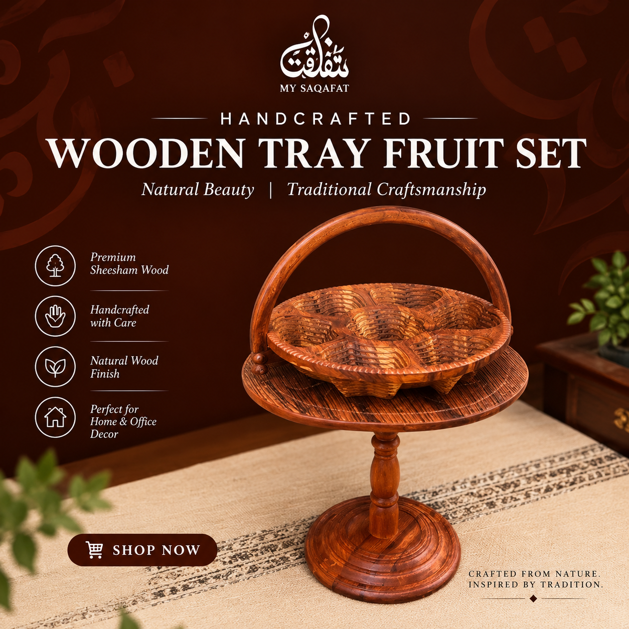 Wooden Bowl And Decorative Wooden Fruits Set — photo 4