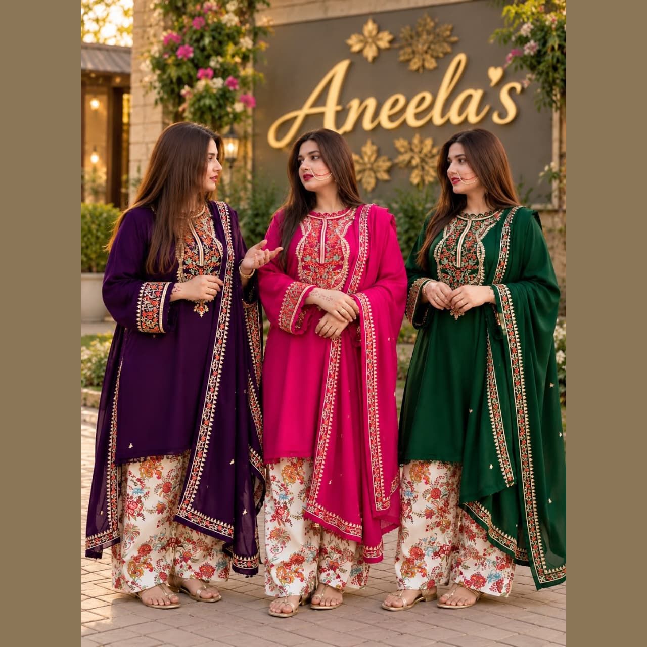 Embroidered Women's Suit, Unstitched Three Piece — photo 5