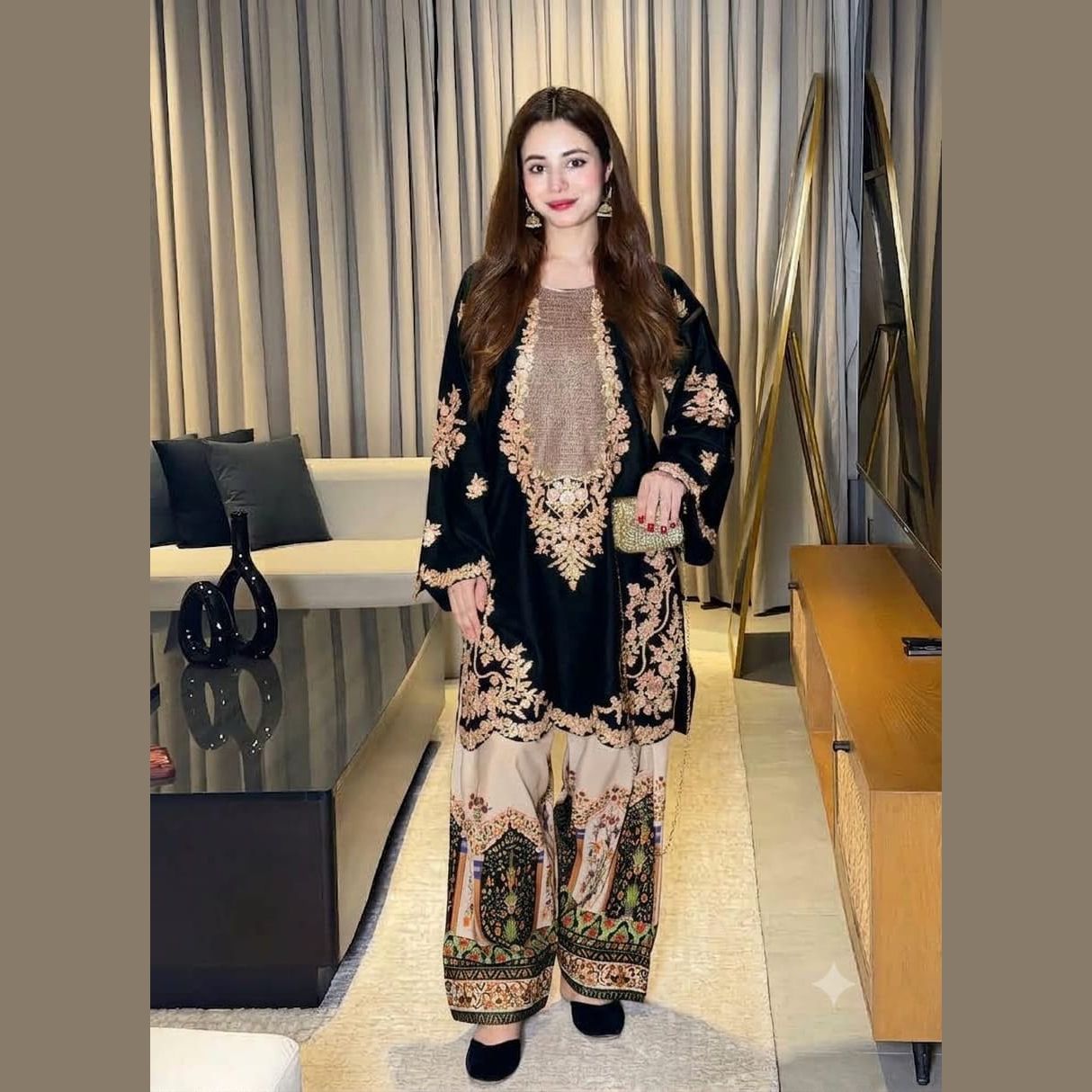 Embroidered Women's Suit, Unstitched Three Piece — photo 8