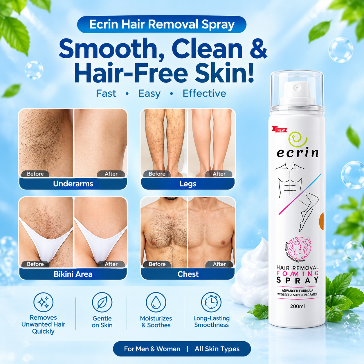 Ecrin Hair Removal Foaming Spray — photo 2
