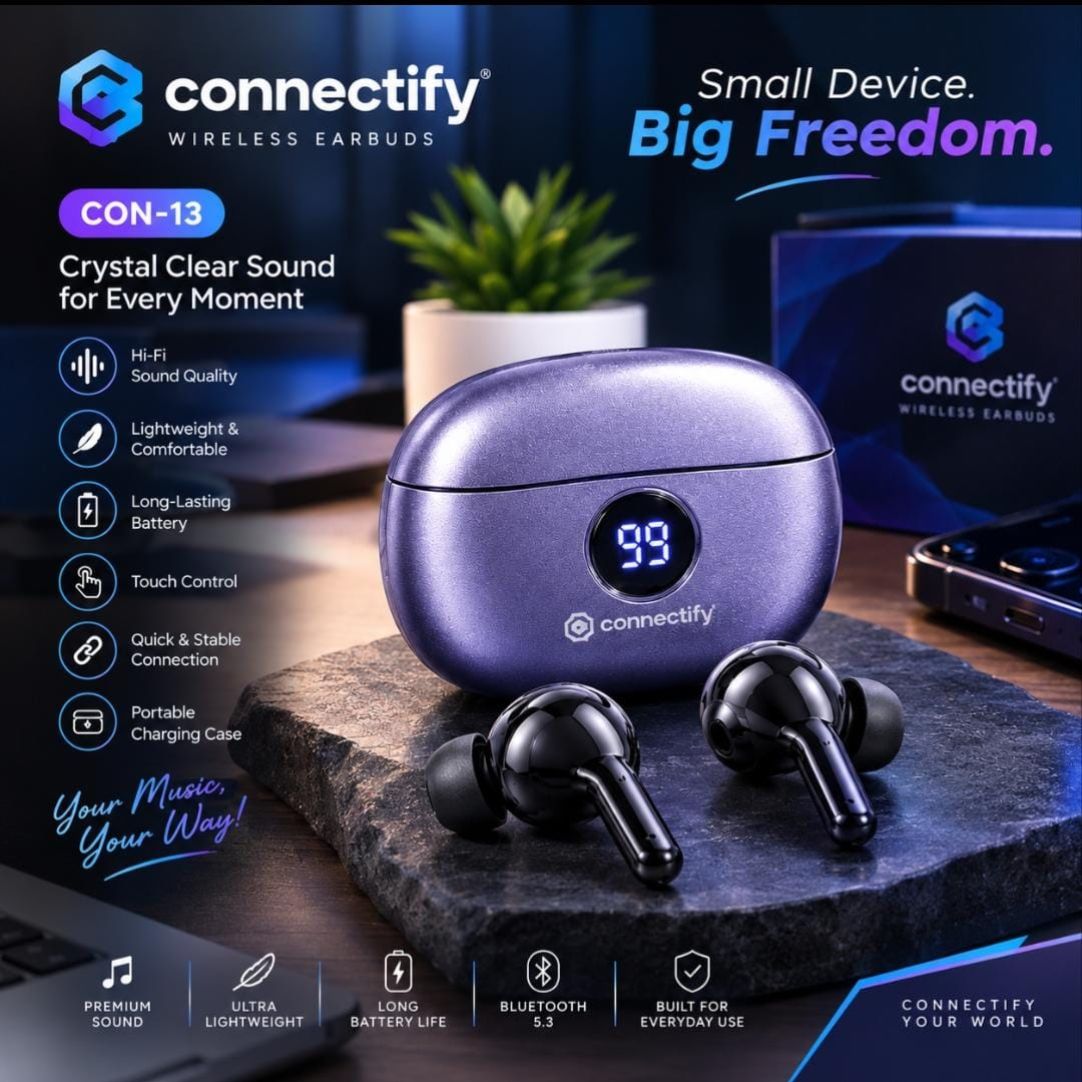 CON-13 Wireless Earbuds with LED Display — photo 2