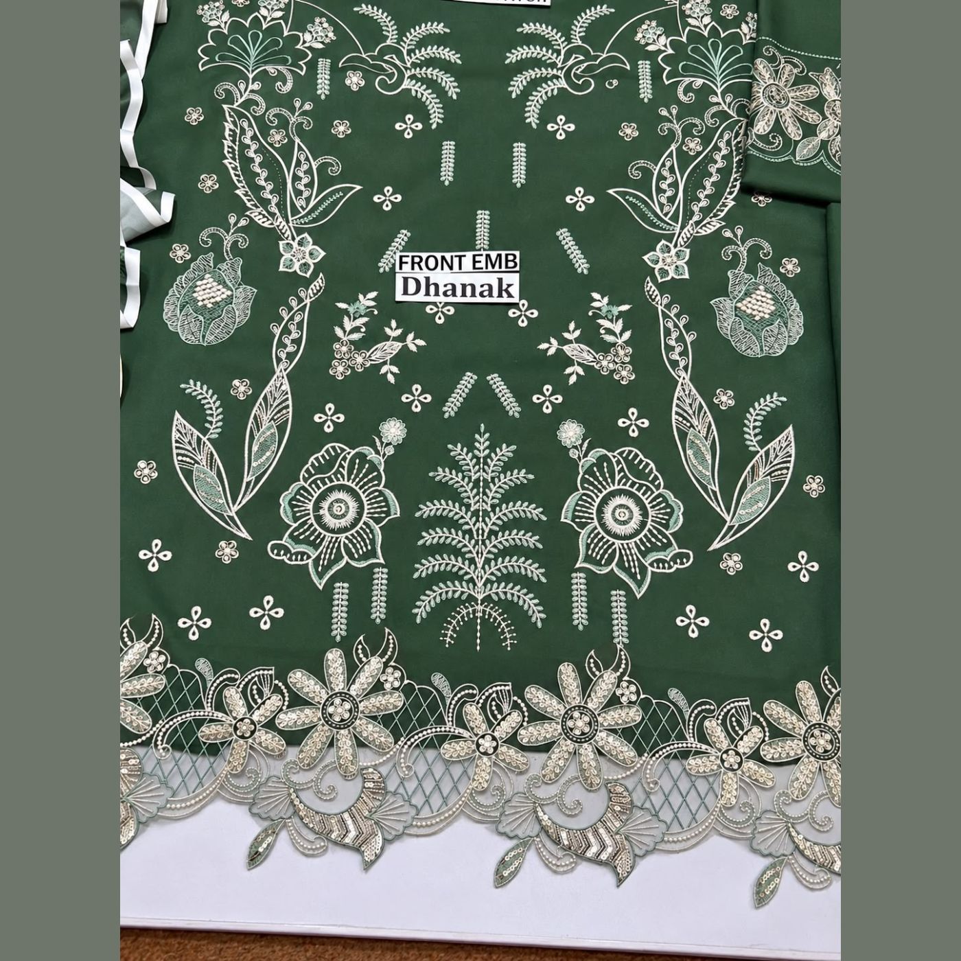 Dhanak embroidery 3piece — photo 3