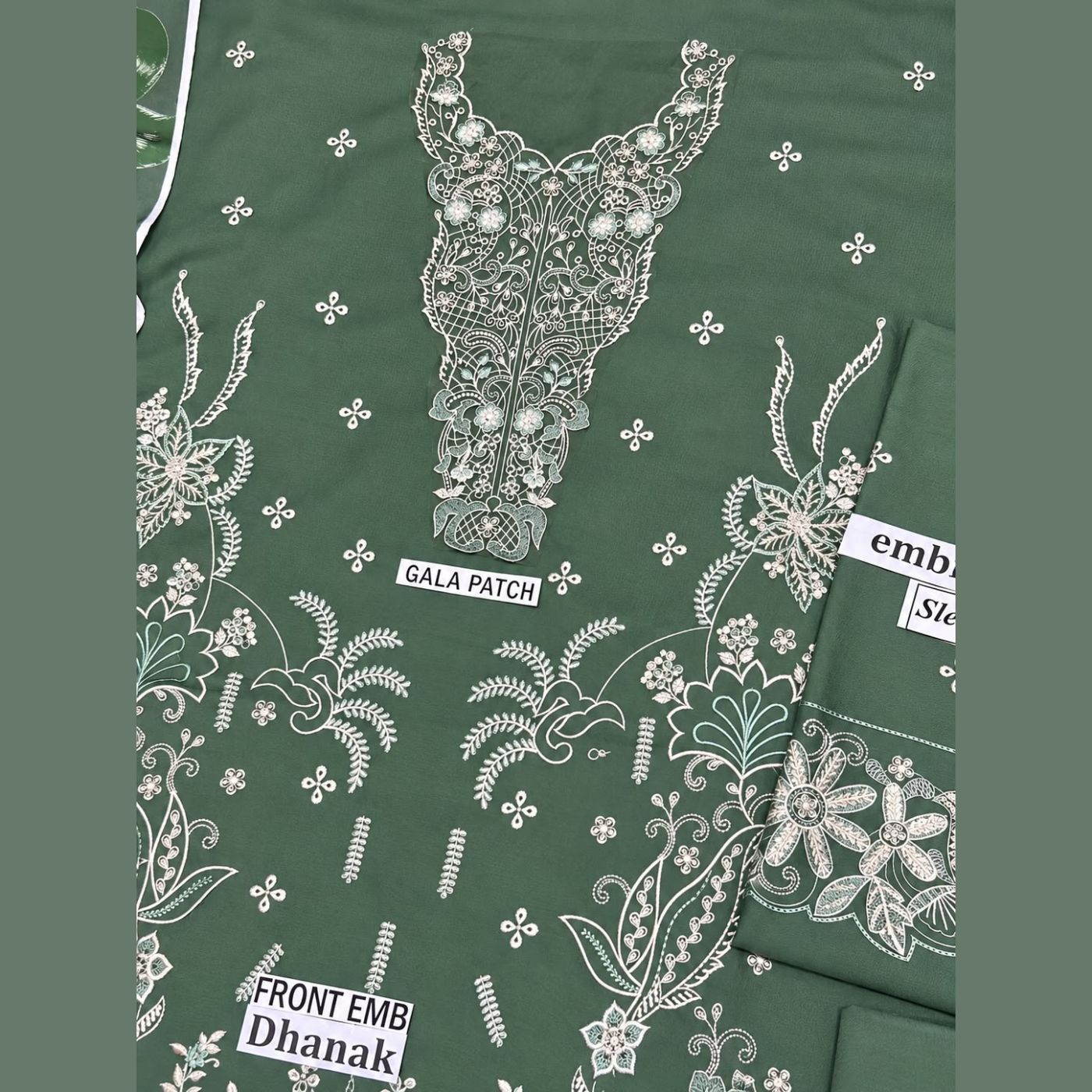 Dhanak embroidery 3piece — photo 4