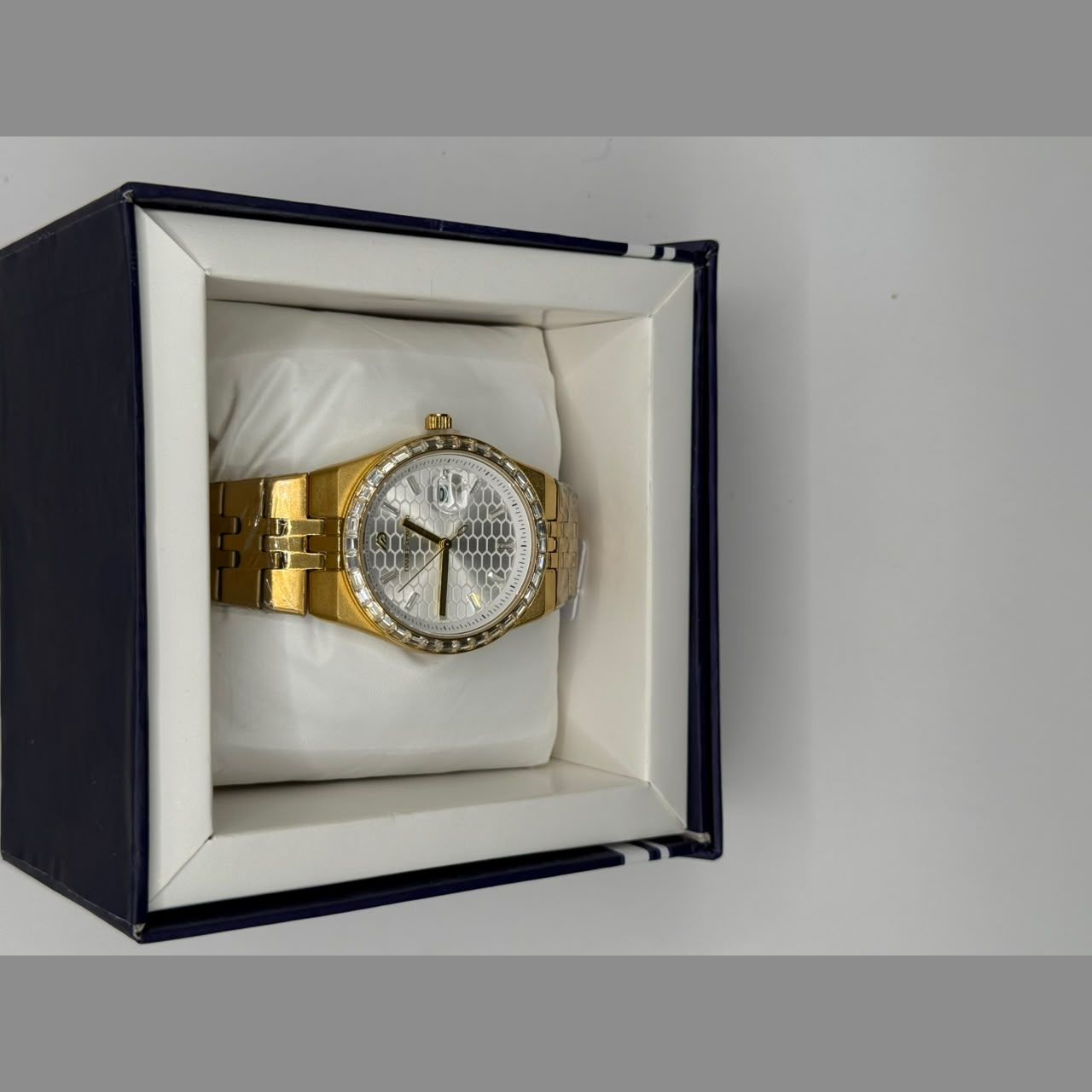 Gold Diamond White Dial Luxury Watch — photo 2