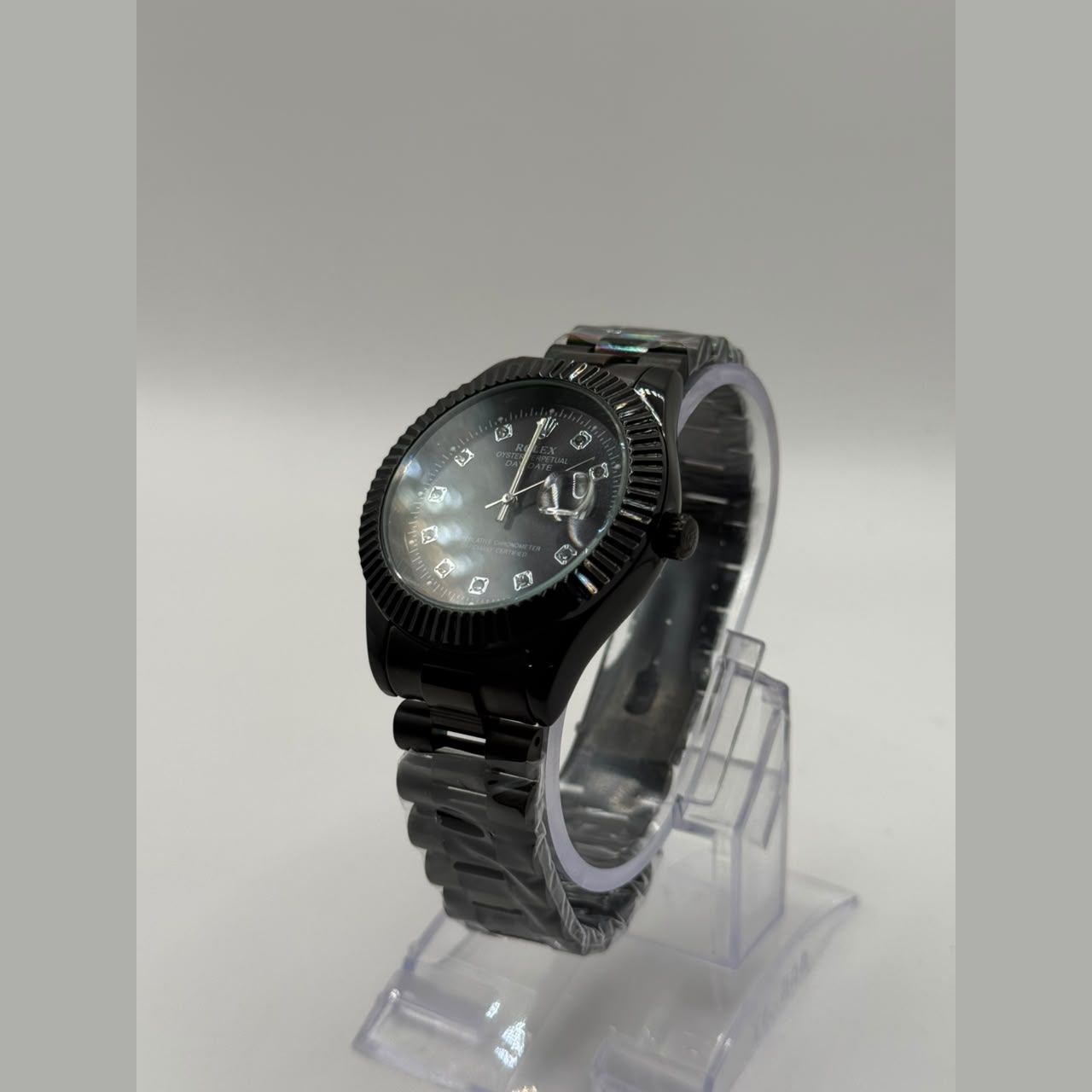 Black Diamond Dial Luxury Watch – All Black Edition ⌚ — photo 3