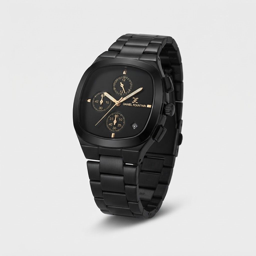 Daniel Aountain All-Black Chronograph Luxury Watch