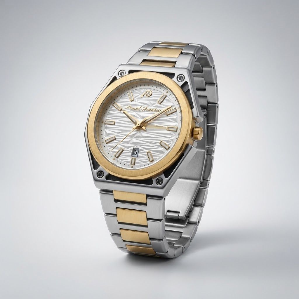 Daniel Aountain Two-Tone Luxury Wristwatch