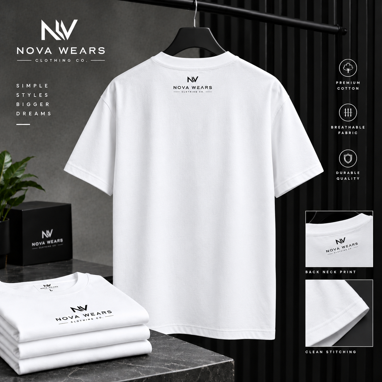 Plain Cotton T-Shirt, Short Sleeves — photo 2